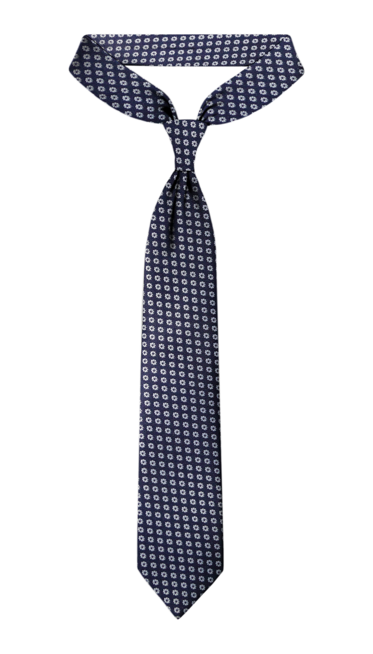 Luxury Navy Blue/White Jacquard Tie