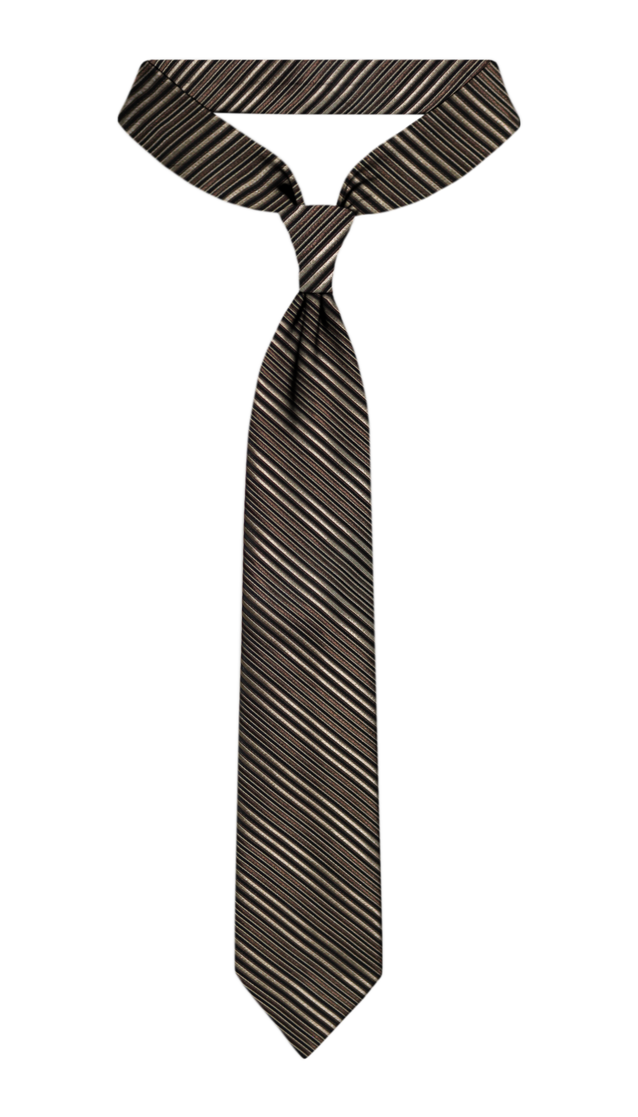 Luxury Mixed Brown /Bronze Silk Tie