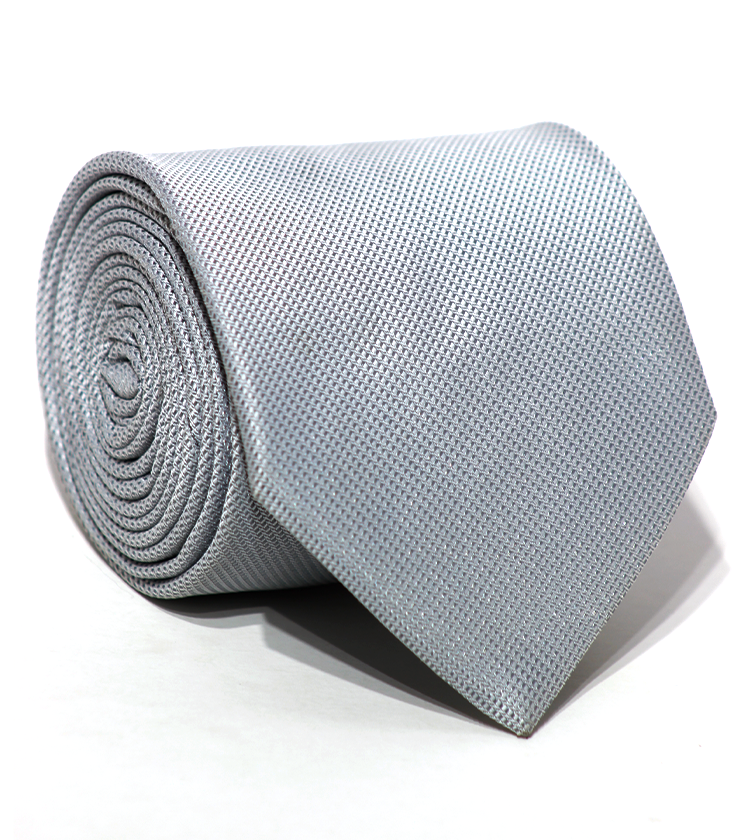 Luxury Silver Jacquard Tie