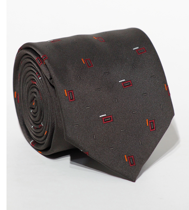 Luxury Dark Brown Silk Tie