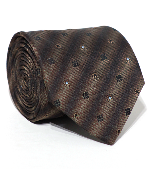 Luxury Mixed Brown Silk Tie