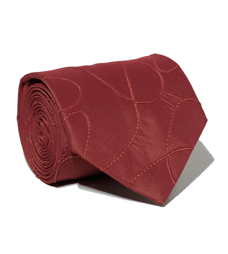 Luxury Dark Red Silk Tie