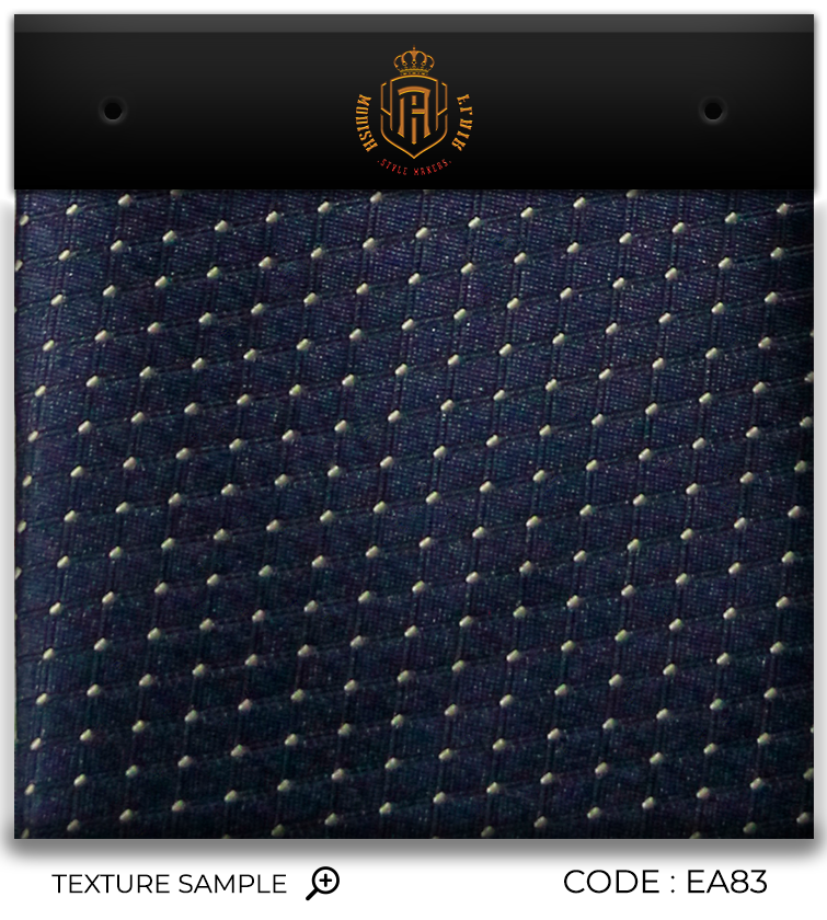 Luxury Navy Blue/Off White Jacquard Tie