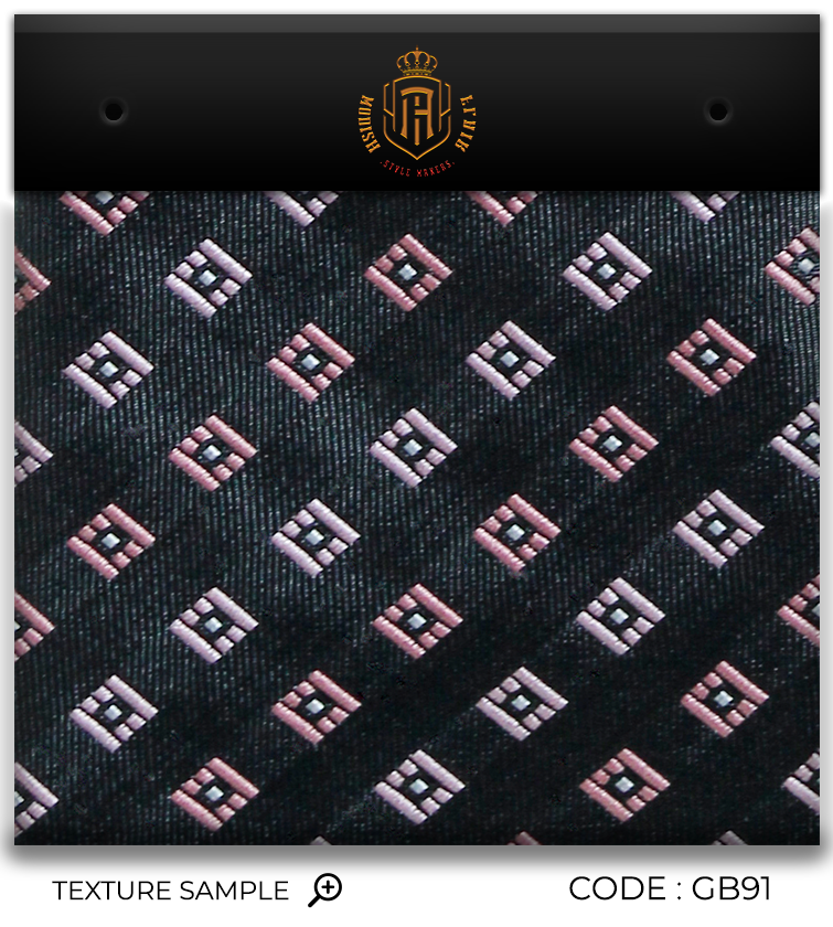 Luxury Dark Gray/Pink Silk Tie