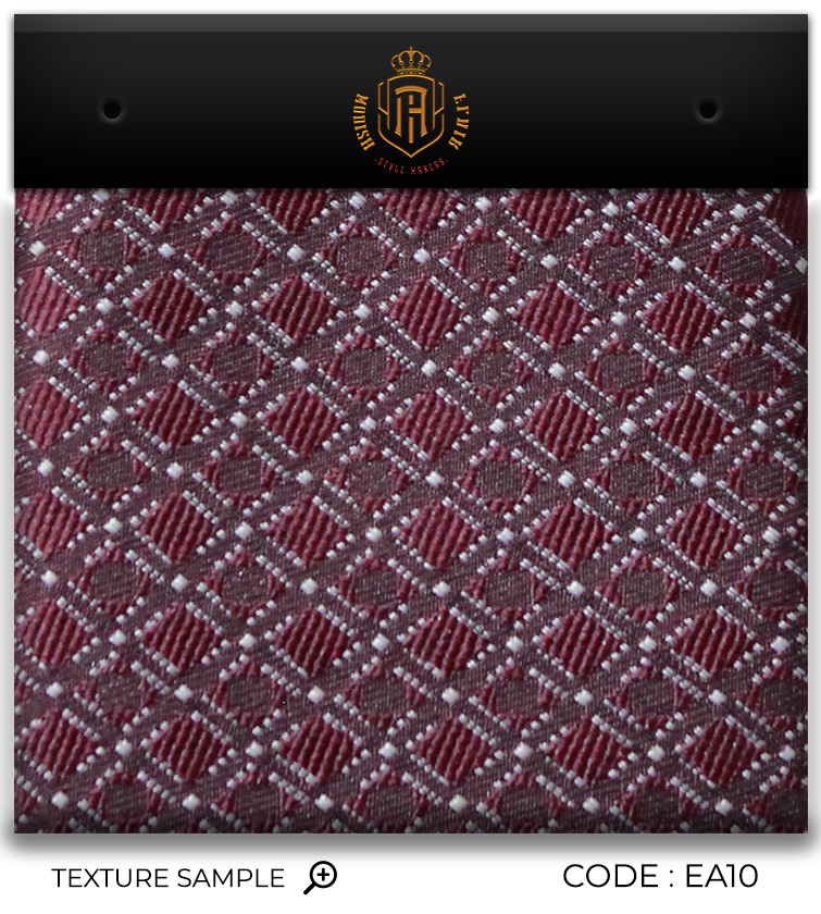 Luxury Maroon~White Jacquard Tie