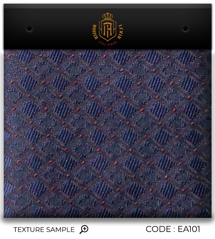 Luxury Navy Blue/Red Jacquard Tie