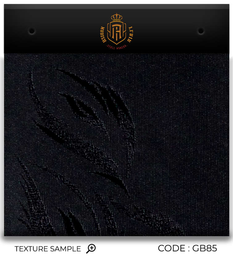 Luxury Black Pattern Silk Tie