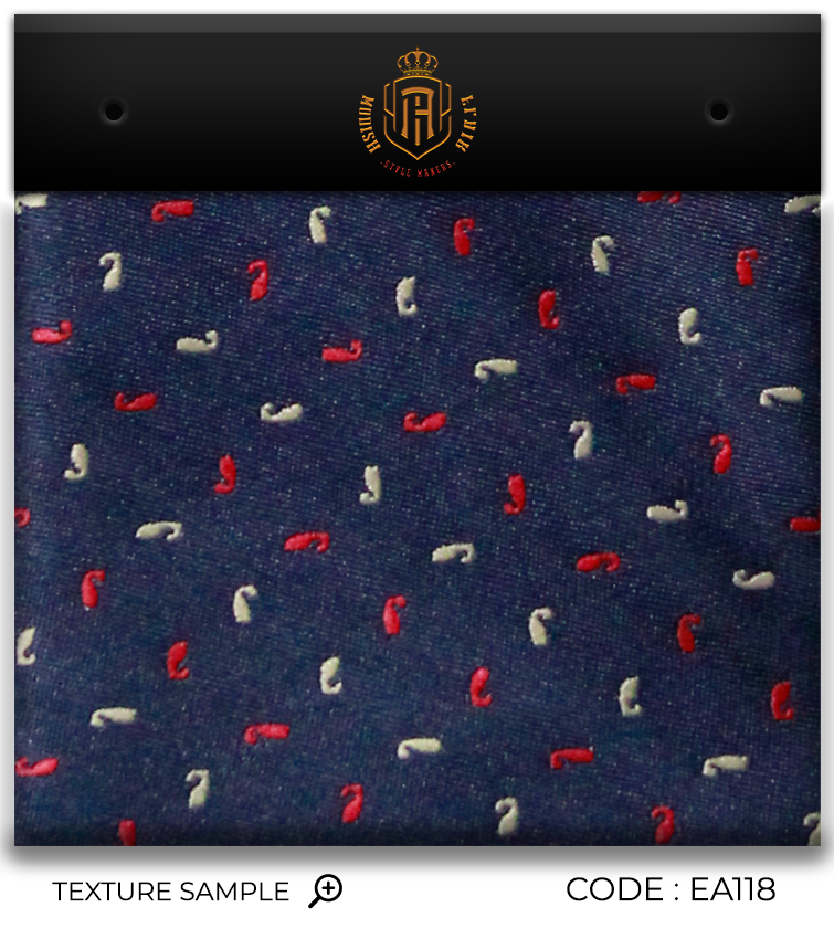 Luxury Navy Blue/Red Jacquard Tie