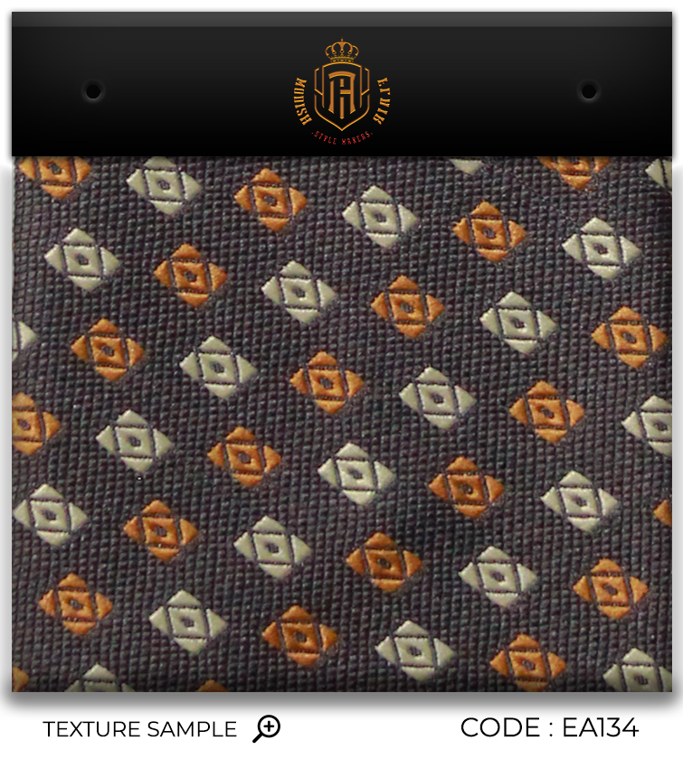 Luxury Brown/Orange/Beige Jacquard Tie