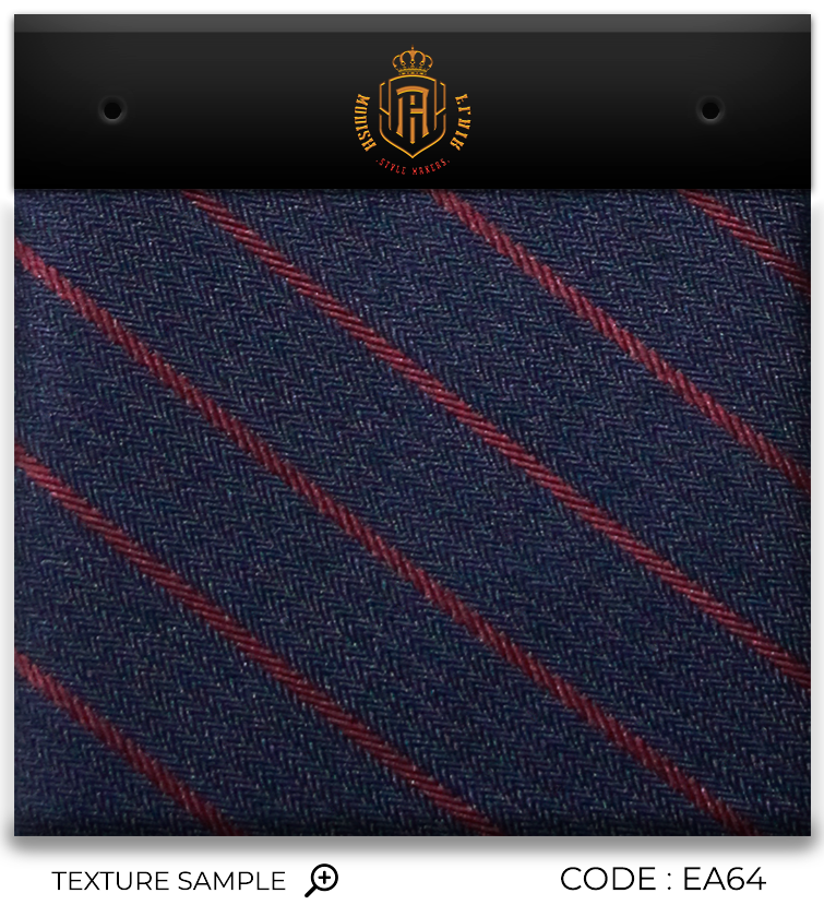 Luxury Navy Blue/Red Jacquard Tie
