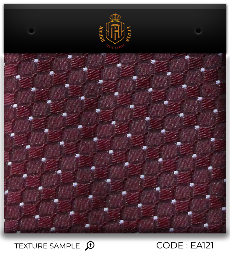 Luxury Burgundy/White Dots Jacquard Tie