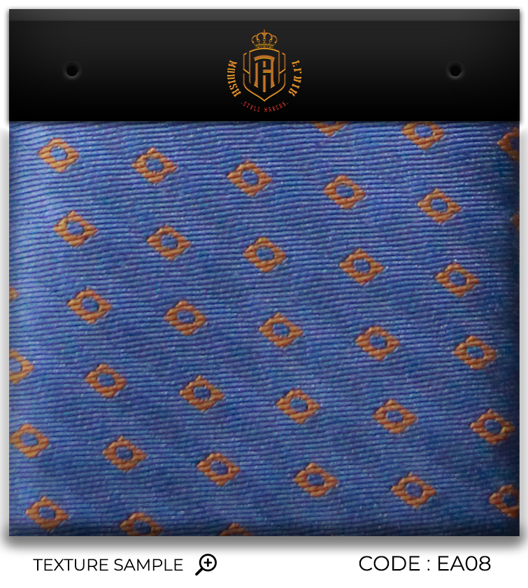 Luxury Blue/Orange Jacquard Tie