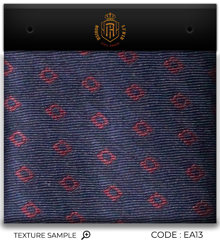 Luxury Navy Blue/Red Jacquard Tie