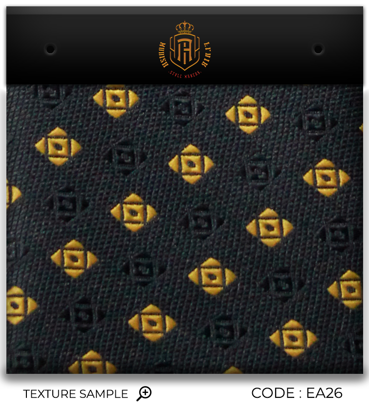 Luxury Black/Yellow Jacquard Tie