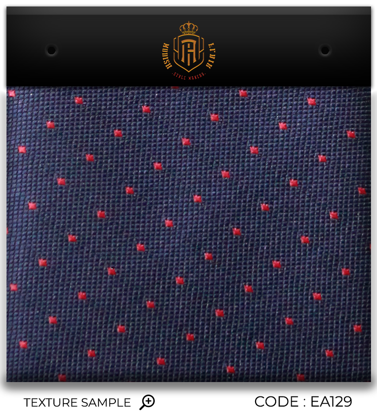 Luxury Navy Blue/Red Jacquard Tie