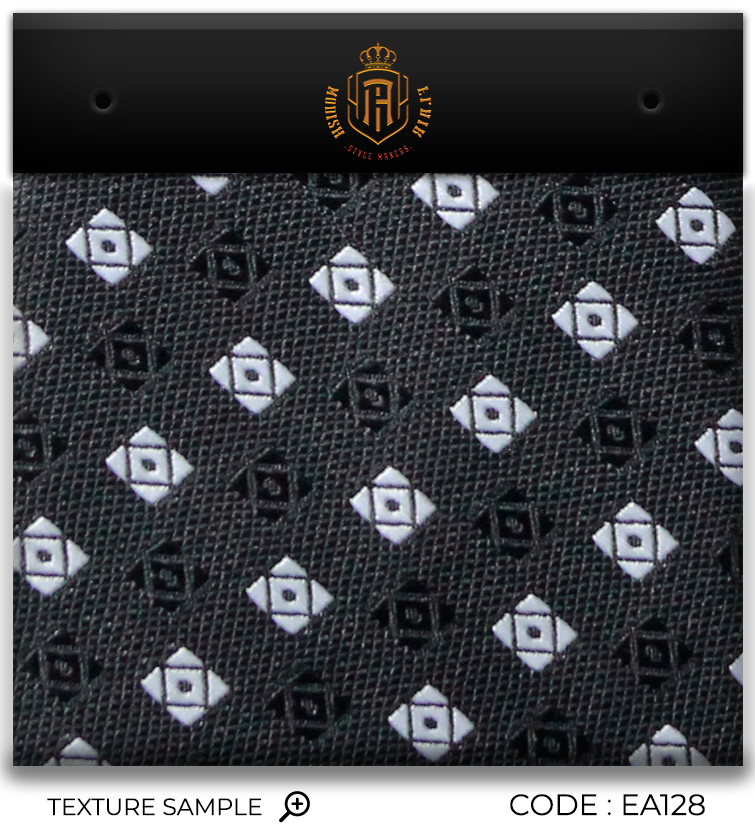 Luxury Black/White Jacquard Tie