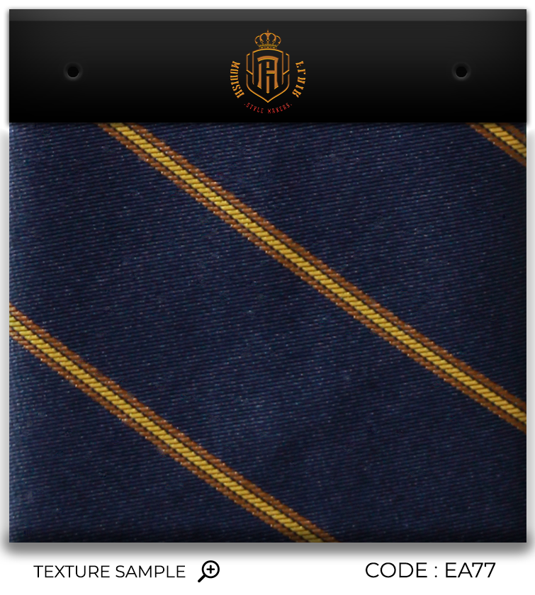 Luxury Navy Blue/Gold Jacquard Tie