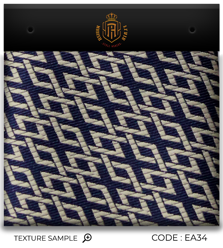 Cravate Jacquard Luxe Marine~Beige