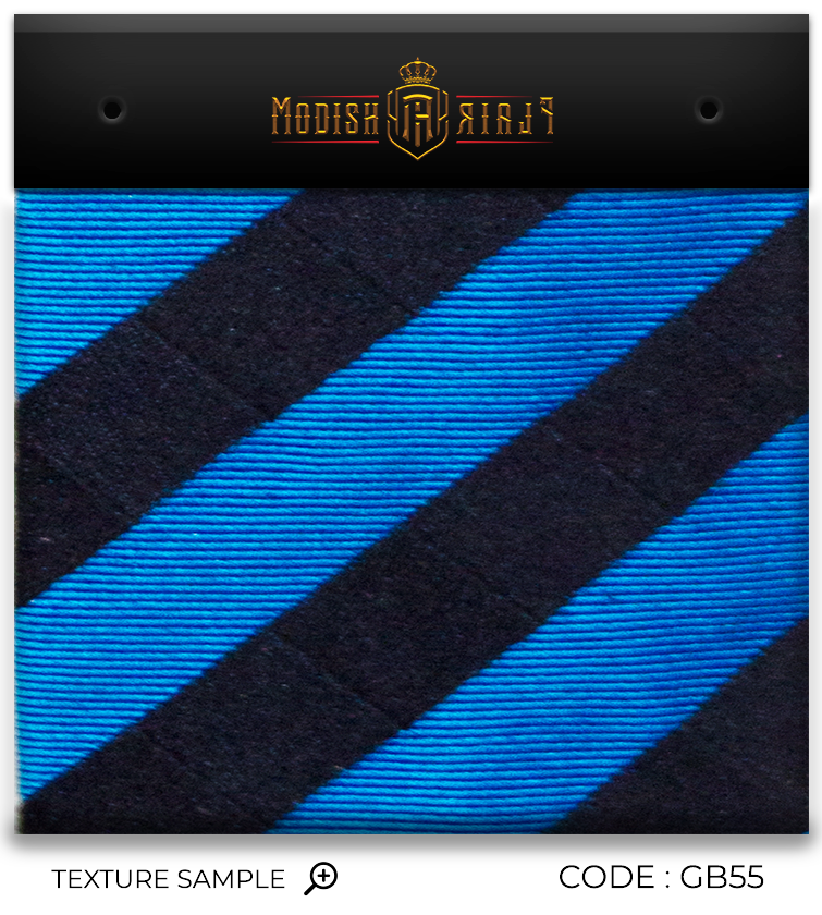 Luxury Stripe Blue/Black Jacquard Tie
