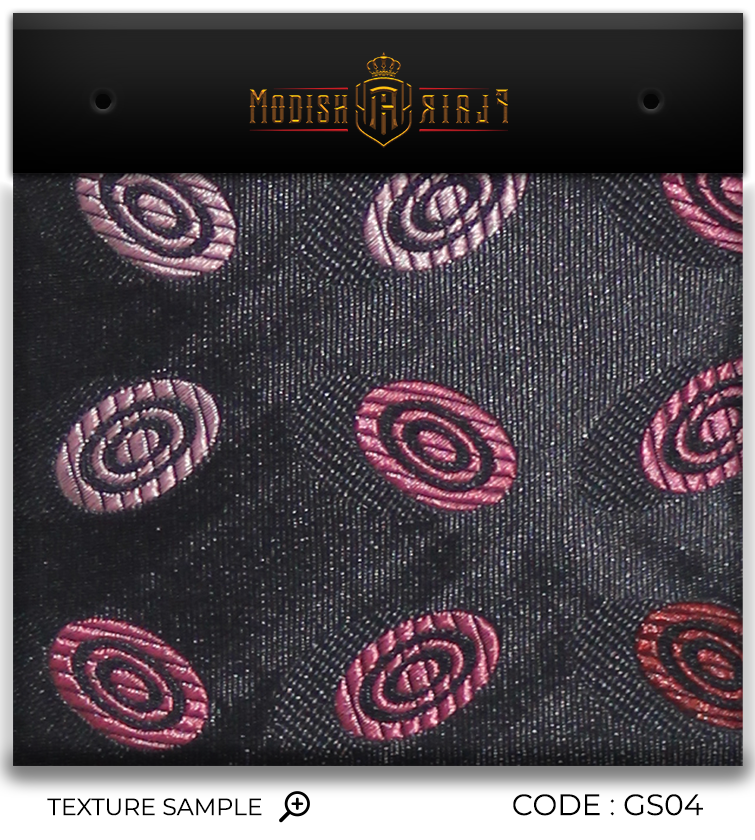 Luxury Dark Gray /Pink Silk Tie