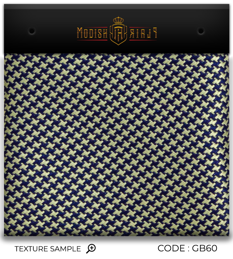 Luxury Dark Yellow/Blue Silk Tie