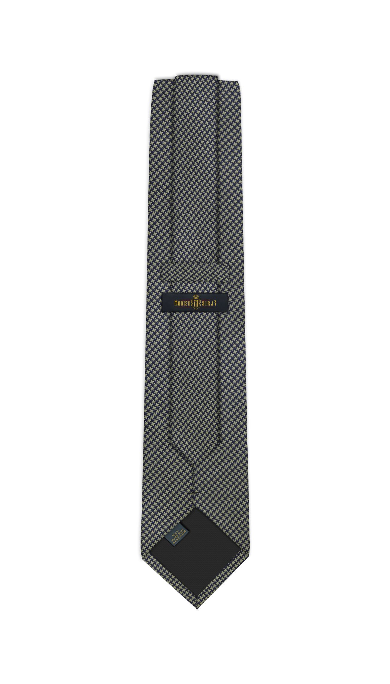 Luxury Dark Yellow/Blue Silk Tie