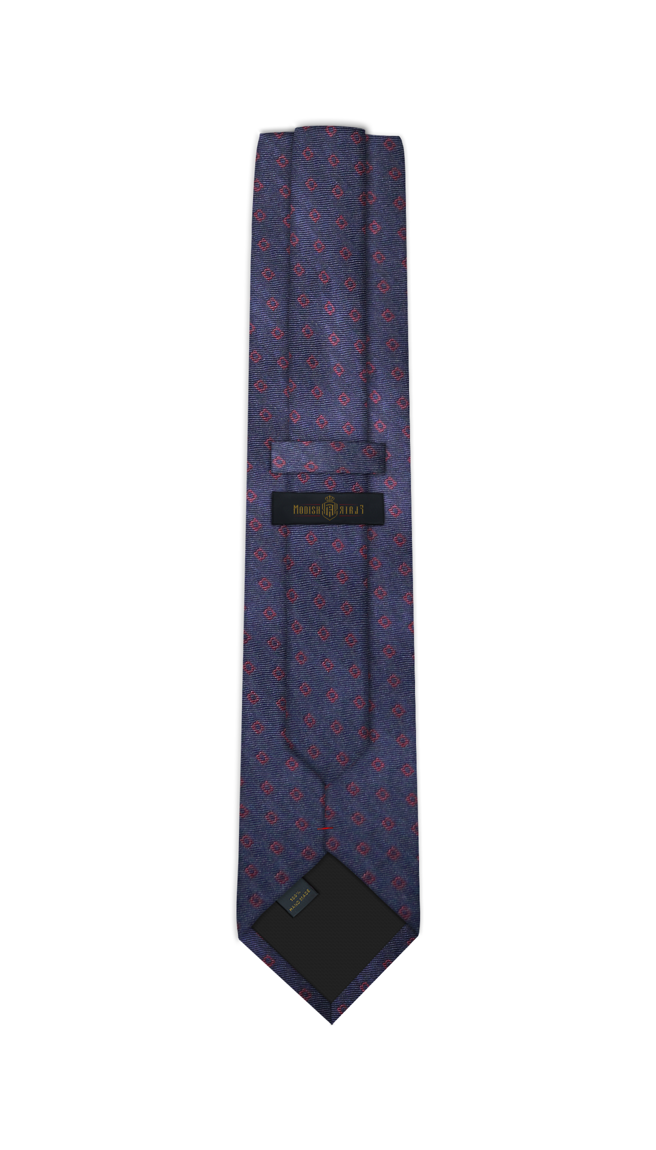 Luxury Navy Blue/Red Jacquard Tie