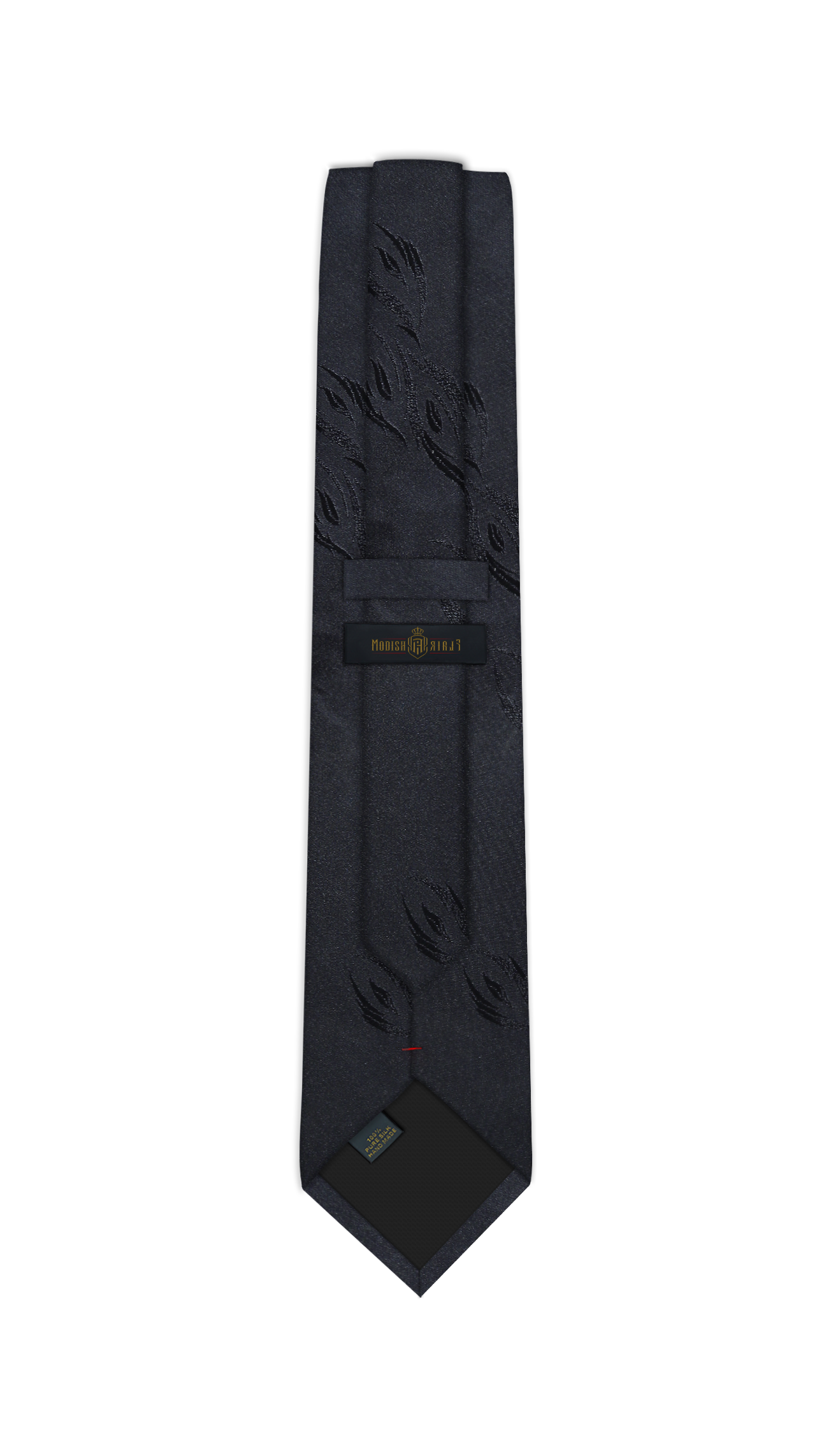 Luxury Black Pattern Silk Tie