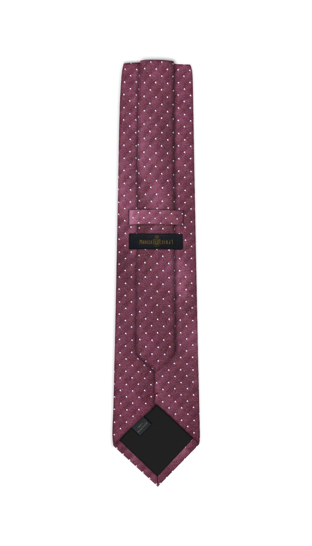 Luxury Maroon/White dots Jacquard Tie