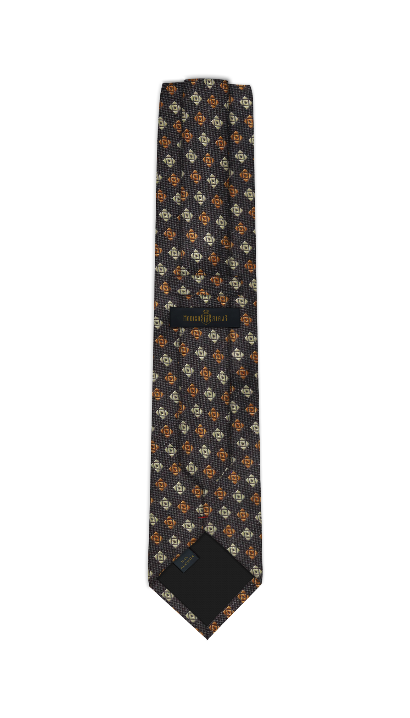 Luxury Brown/Orange/Beige Jacquard Tie