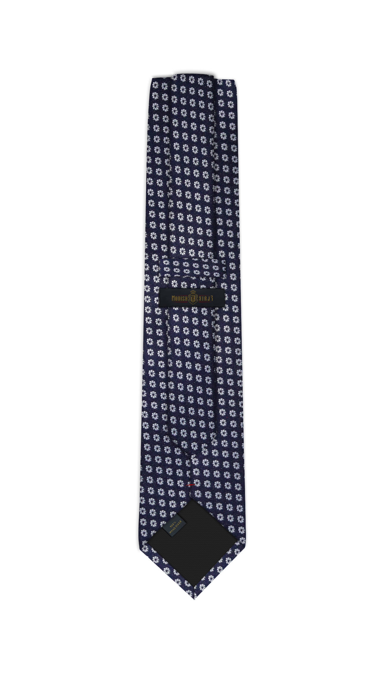 Luxury Navy Blue/White Jacquard Tie