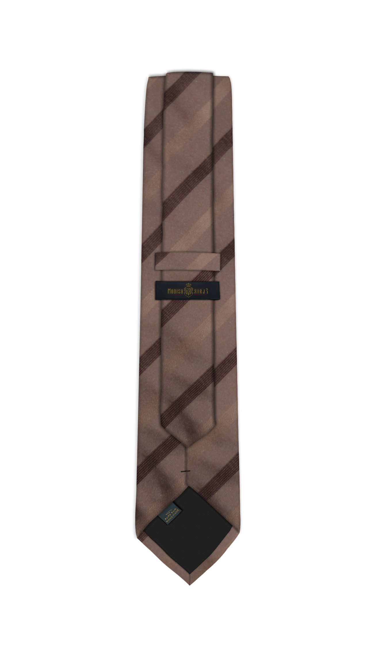 Luxury Mixed Brown/Beige Silk Tie