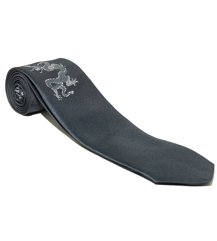 Luxury Dark Gray Silk Tie