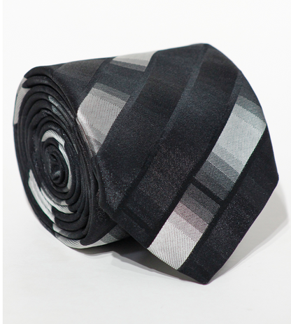 Luxury Mixed Gray /Black Silk Tie
