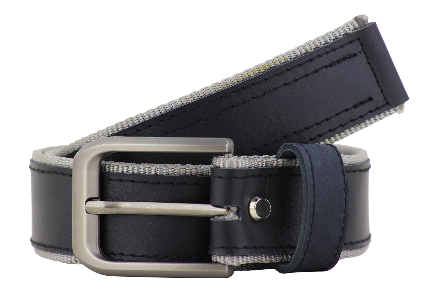 Luxury Leather & Canvas Belt