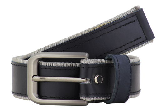 Luxury Leather & Canvas Belt