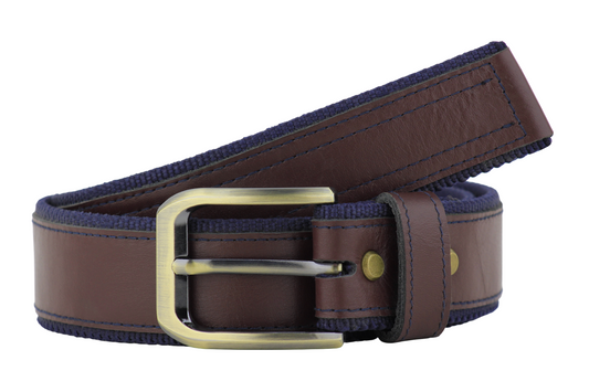 Luxury Leather & Canvas Belt