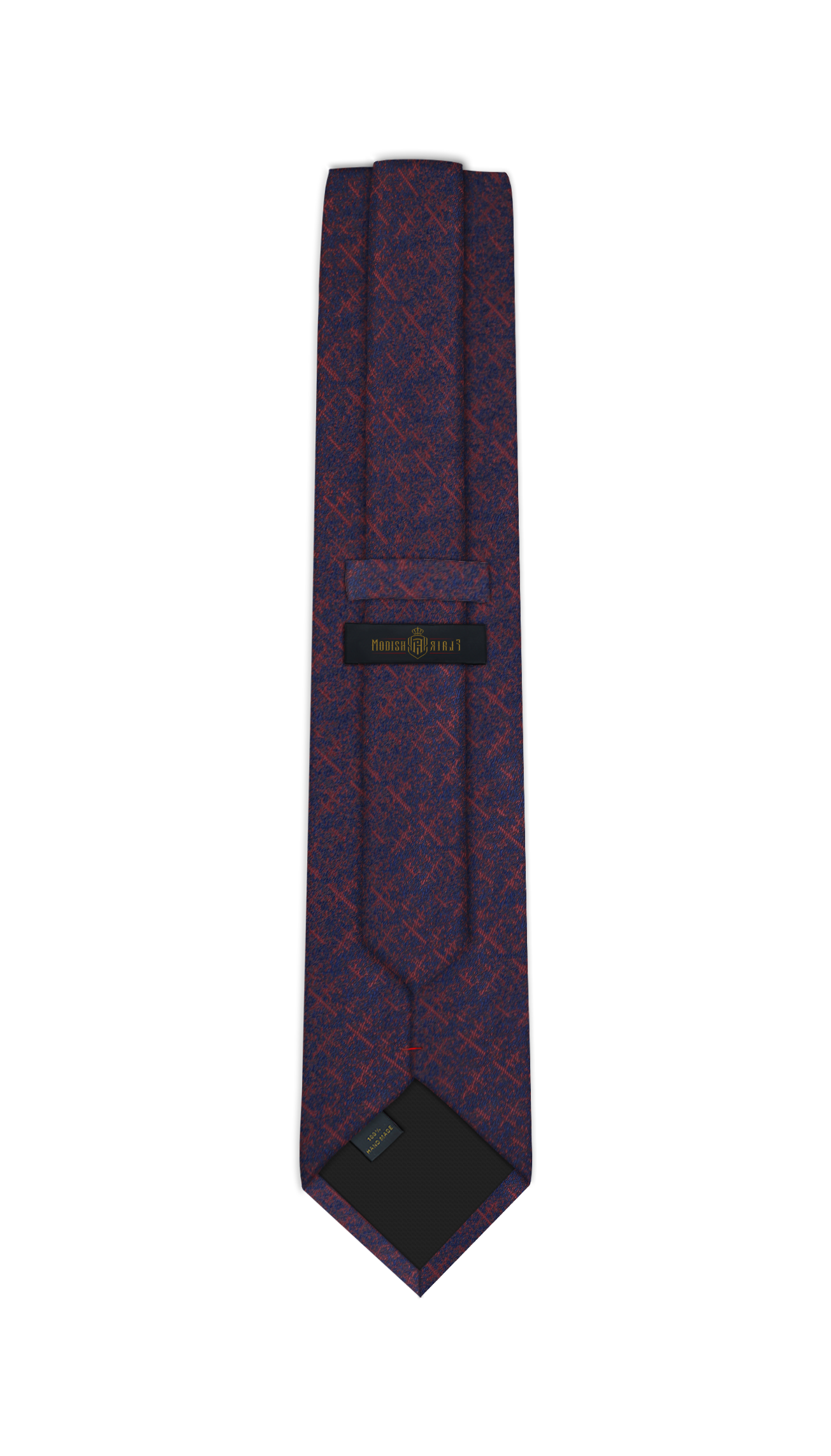 Cravate Jacquard Luxe Marron-Marine