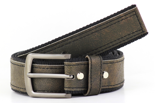 Luxury Leather & Canvas Belt