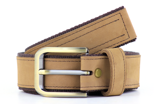 Luxury Leather & Canvas Belt