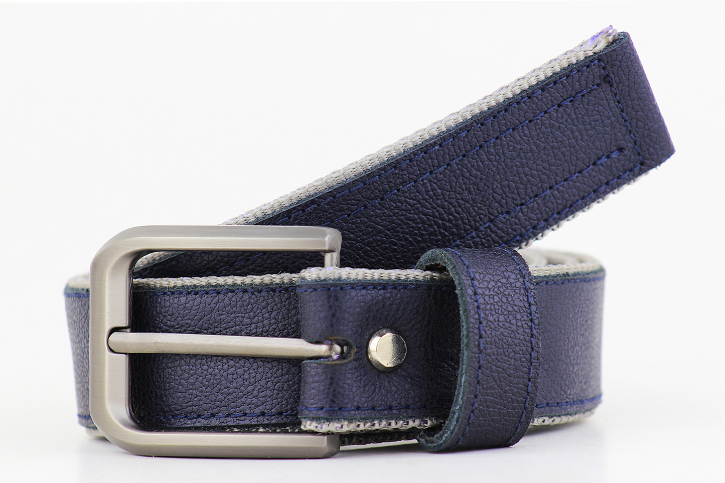 Luxury Leather & Canvas Belt