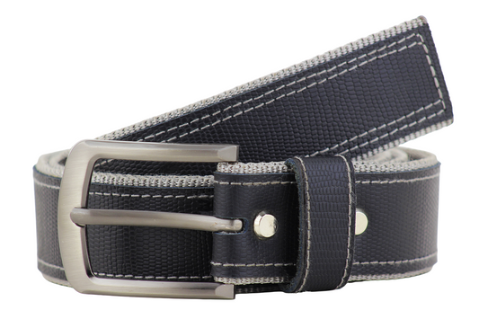 Luxury Leather & Canvas Belt