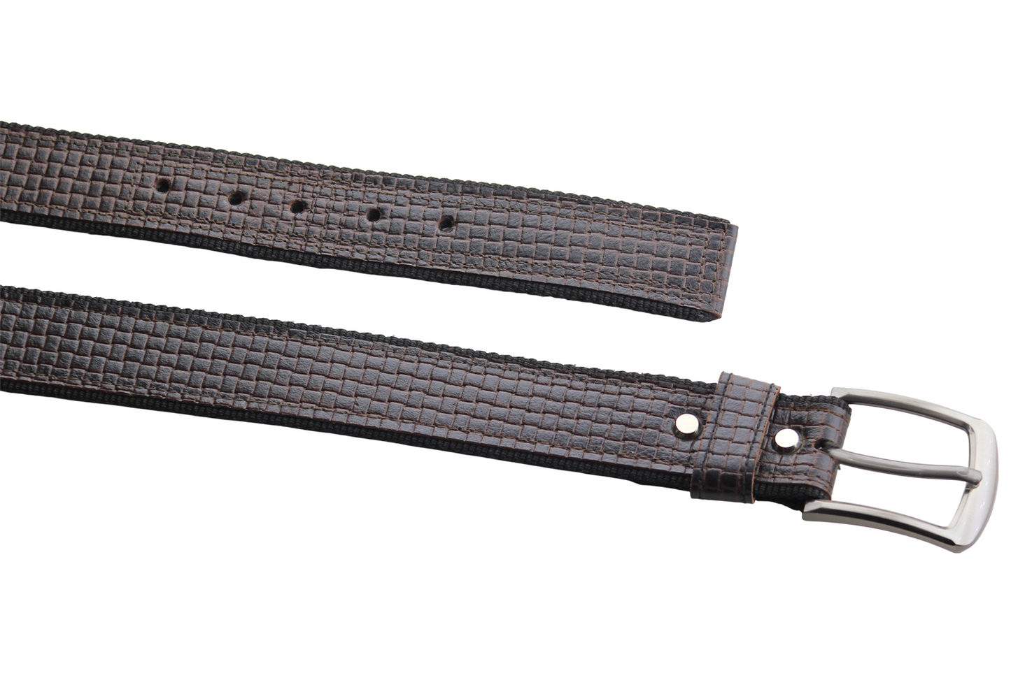 Luxury Leather & Canvas Belt