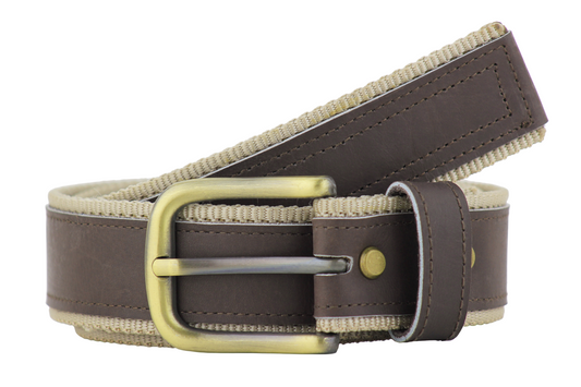 Luxury Leather & Canvas Belt