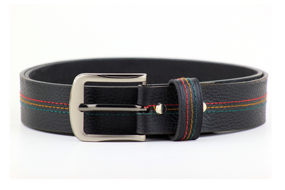 Luxury Casual Belt With Brand Color Stitching