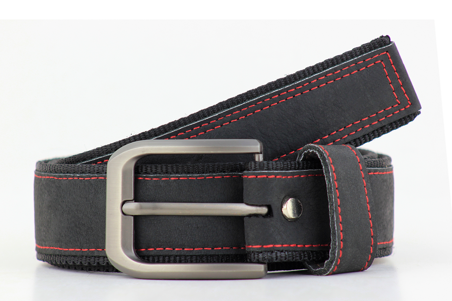 Luxury Leather & Canvas Belt