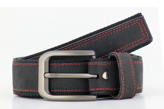 Luxury Leather & Canvas Belt