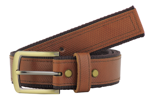 Luxury Leather & Canvas Belt