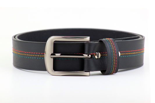Luxury Casual Belt With Branding Color Stitching