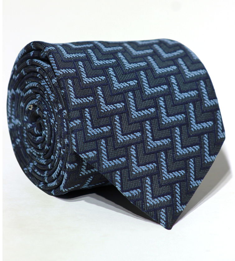 Luxury Navy Blue Jacquard Tie